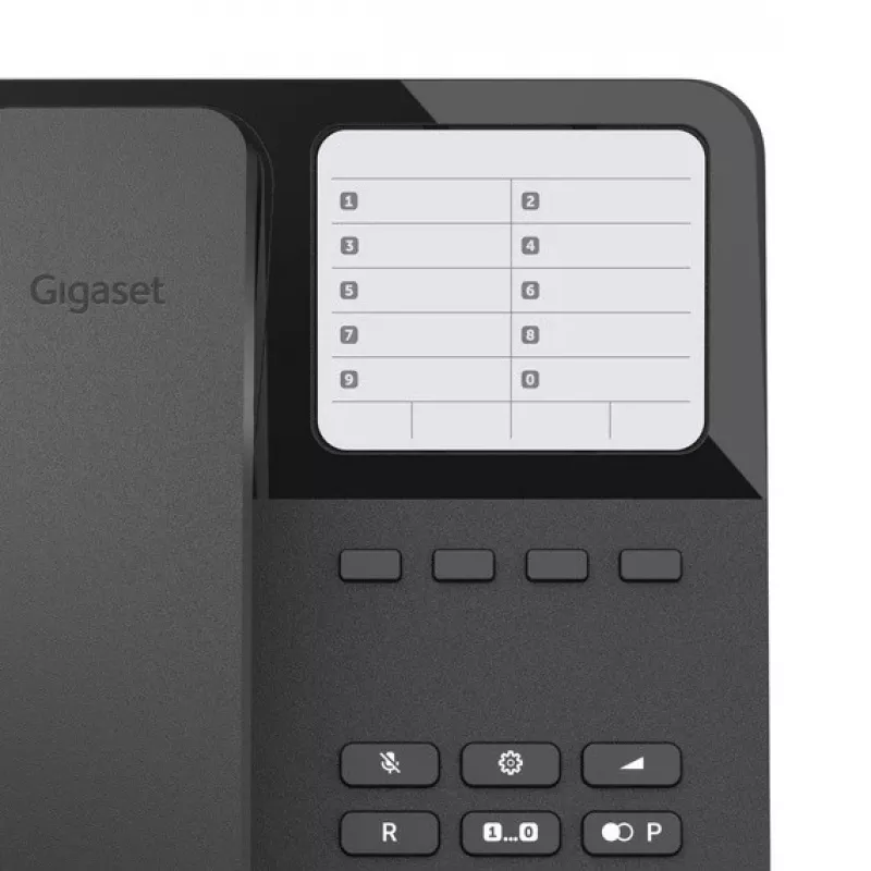 Vadu galda tālrunis Gigaset Desk400 — vadu galda telefons, melns, modelis DESK 400