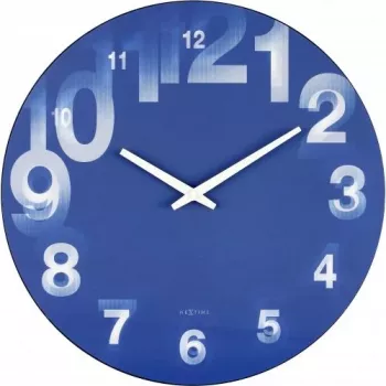 NeXtime pulkstenis 3077bl 3D, Ø39,5 cm, sienas, zils/balts