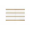 Kumode 6 atvilktnes 120 cm Top E Shop Malwa — amatnieku ozols / balta, skaidu plātne