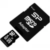 MicroSDHC atmiņas karte Silicon Power 16GB Class 10 UHS-I U1 40 MB/s, ūdensizturīga, melna