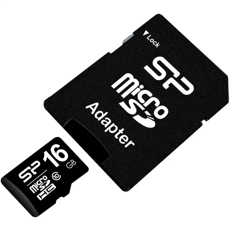 MicroSDHC atmiņas karte Silicon Power 16GB Class 10 UHS-I U1 40 MB/s, ūdensizturīga, melna