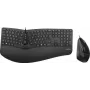 Perixx PERIDUO-505B, DE, tastatūras un peles komplekts, USB kabelis, ergonomisks, melns (PERIDUO-505B)
