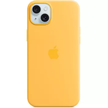 Silikona maciņš Apple iPhone 15 Plus MagSafe oranžā krāsā