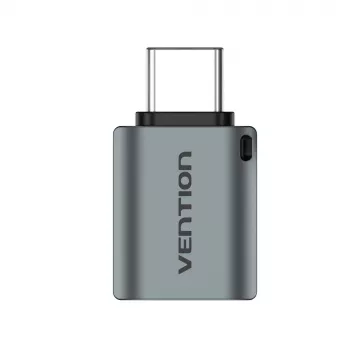 Vention USB-C vīr. uz USB 3.0 siev. OTG adapteris, pelēks, alumīnija sakausējums