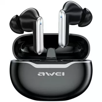 Awei Bluetooth 5.3 T50 TWS austiņas ar uzlādes futrāli / Melna