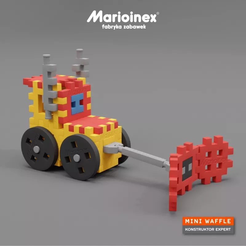 Rotaļu konstruktors Marioinex Mini Waffle Constructor — 141 gab., daudzkrāsains, no 5 gadu vecuma