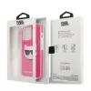 Karl Lagerfeld KLHCP13XTPECPI Iphone 13 Pro Max 6.7 ciets maciņš fuksijas krāsā/FUSCHIA Choupette Head