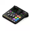 Studijas kontrolieris RØDE Caster Duo Melns — 2 kombi XLR/TRS, 2 TRS līnijas izejas, 48 kHz, 24 bitu, skārienjutīgais ekrāns, Wi‑Fi, Bluetooth