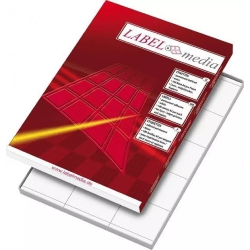 Ddhesive labels LabelMedia, A4, balta, 52,5x21,2 mm, (56) (100) 0707-764