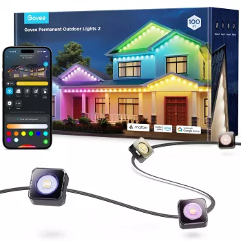 Govee Permanent Outdoor Lights 2 Smart sienas gaismeklis Wi-Fi/Bluetooth