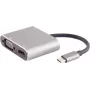 ShiverPeaks klēpjdatoru dokstacija S/CONN 14-05026 ar vadu USB 3.2 Gen 1 Type-C pelēka
