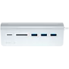 Satechi Type-C Alumīnija USB centrmezgls un karšu lasītājs, Sudraba, ST-TCHCRS