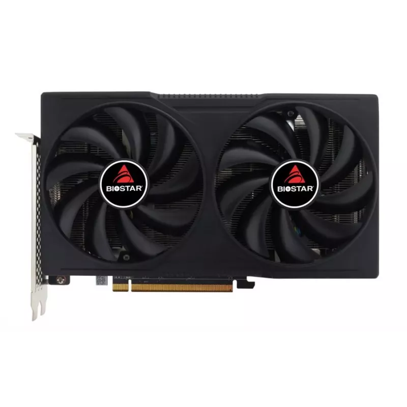 Grafikas karte BIOSTAR Radeon RX 7600 OC — Radeon RX 7600, 8 GB GDDR6, 128 bitu, PCIe 4.0, divu ventilatoru dzesēšana