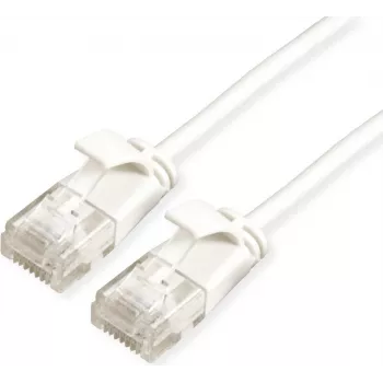 ROLINE GREEN UTP DataCenter komutācijas kabelis Cat.6A (EA klase), LSOH, plāns, balts, 2 m (21.44.0982)