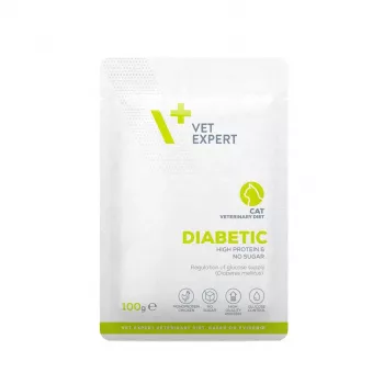 VET EXPERT Veterinary Diet Diabetic Cat - mitrā barība kaķiem - 100g