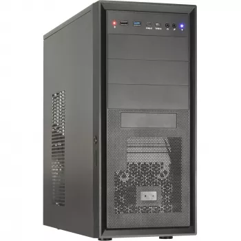 Datora korpuss Inter-Tech ATX IT-8862 Plaid, melnā krāsā