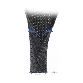 Pīts aizsargapvalks DeLOCK 19059 10 m x 32 mm melns