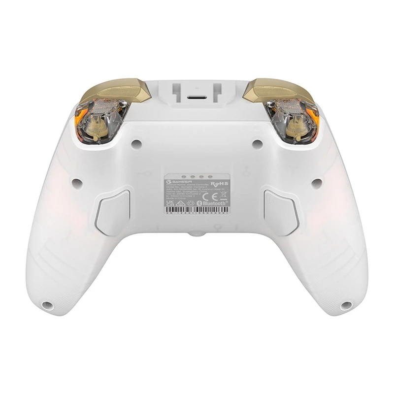 Bezvadu kontrolieris GameSir Cyclone 2 HRG1001 — Bluetooth, ergonomisks dizains, balts