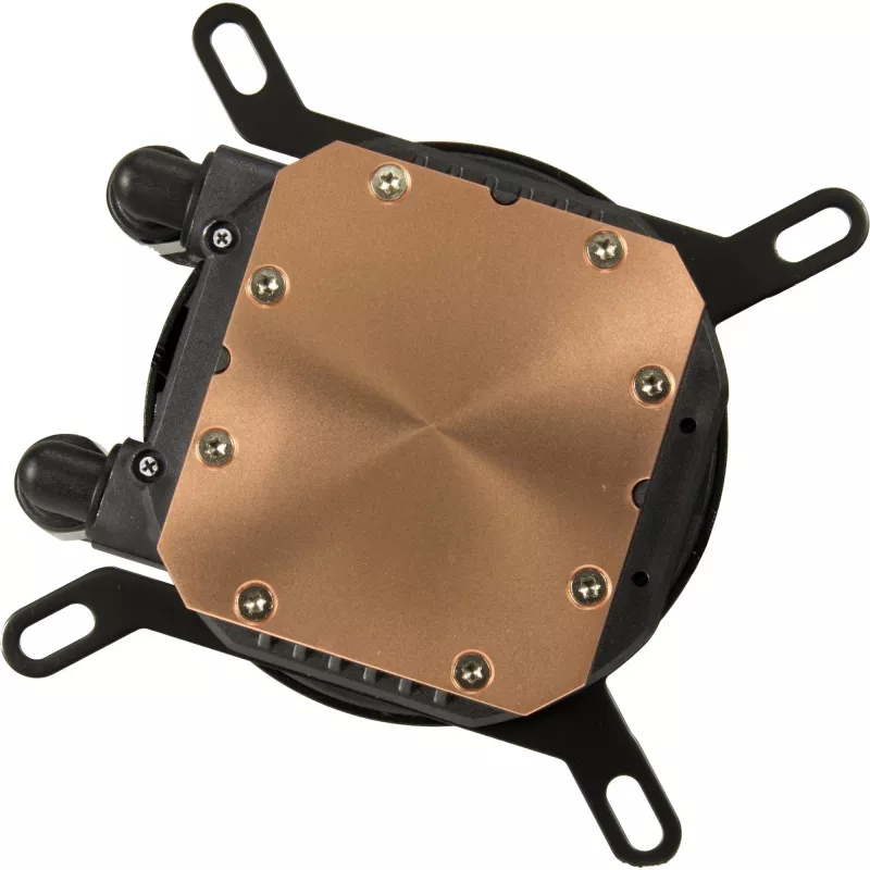 Viss vienā šķidruma dzesētājs INTER-TECH LC-360 RGB — 12 cm ventilators, hidrauliskais gultnis, melns