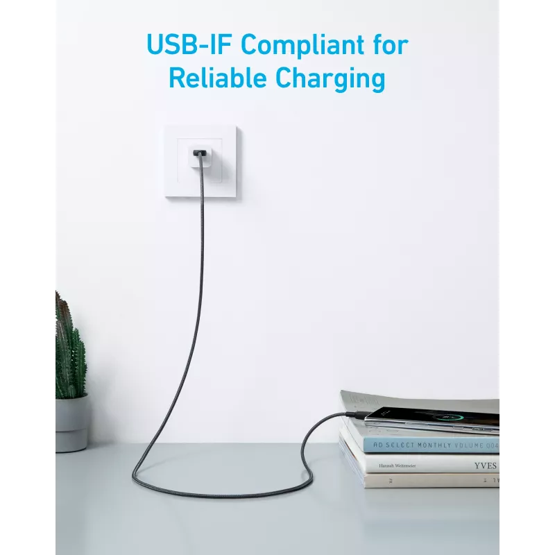 Anker Innovations 322 USB-A uz USB-C kabelis, neilons, 1,8 m, melns - kabelis - digitāls/dati