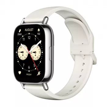 Xiaomi Redmi Watch 5 Lite — 1,96 collu AMOLED, GPS, 470 mAh, zelta korpuss, balta TPU siksniņa