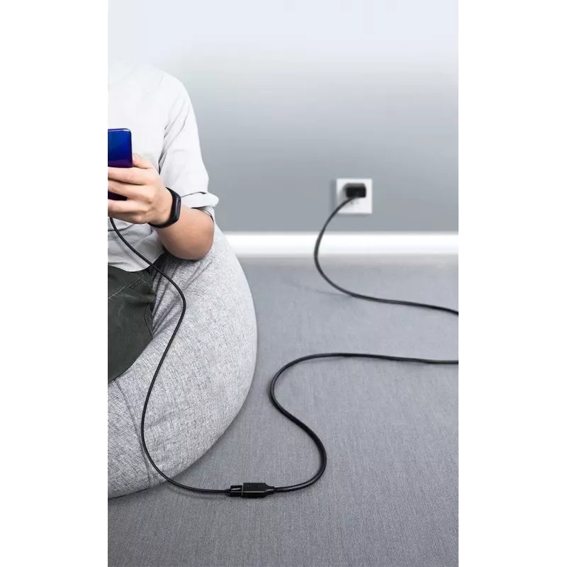 USB 3.0 pagarinātāja kabeļa adapteris UGREEN 10368B — USB A sieviešu uz USB A vīriešu, 1 m, melns