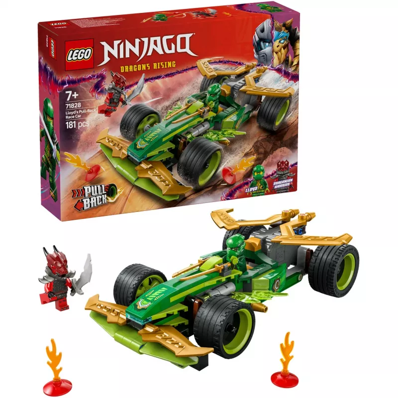 LEGO konstruktors NINJAGO Lloyd's Action Speedster 71828, 181 detaļas, 2 minifigūras, vecumam 7+