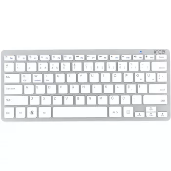 Bezvadu tastatūra Inca IBK-569BT Bluetooth 78 taustiņi Metāliski sudraba