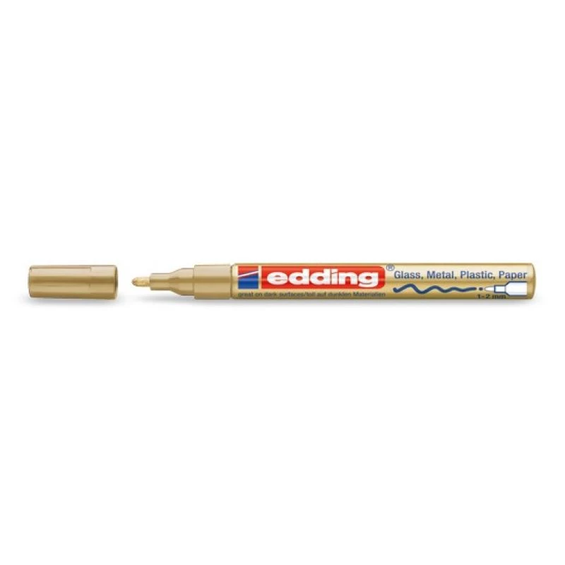 Edding 751 spīdīgais marķieris zelta un balts 1 mm