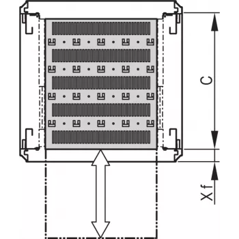 SCHROFF 19SHELF TELE.1U C=500 RAL7021 - plaukta piederums (21130343)