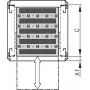 SCHROFF 19SHELF TELE.1U C=500 RAL7021 - plaukta piederums (21130343)