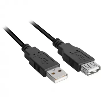 USB kabelis Sharkoon 2m USB A Melns