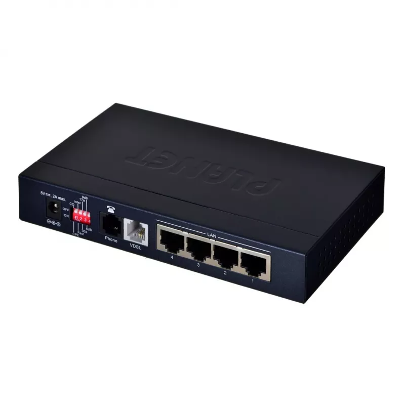 Tīkla tilts PLANET VC-234 pārvaldāms 4-portu Fast Ethernet (10/100) montāžai statnē 1U, līdzstrāvas ieeja, 0,8 Gbit/s komutācijas jauda