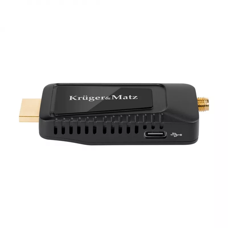 Mini DVB-T2 H.265 HEVC uztvērējs KRUGER & MATZ KM9998, 470–862 MHz, 1 uztvērējs, HDMI, USB, 720p