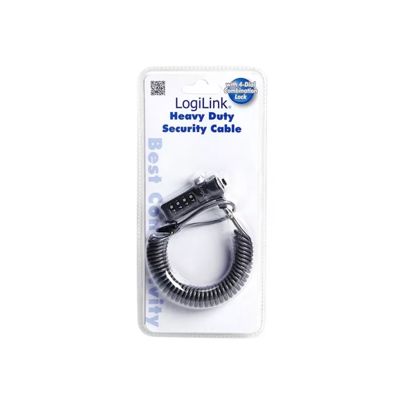 LogiLink NBS004 kabeļa slēdzene melna 1,8 m