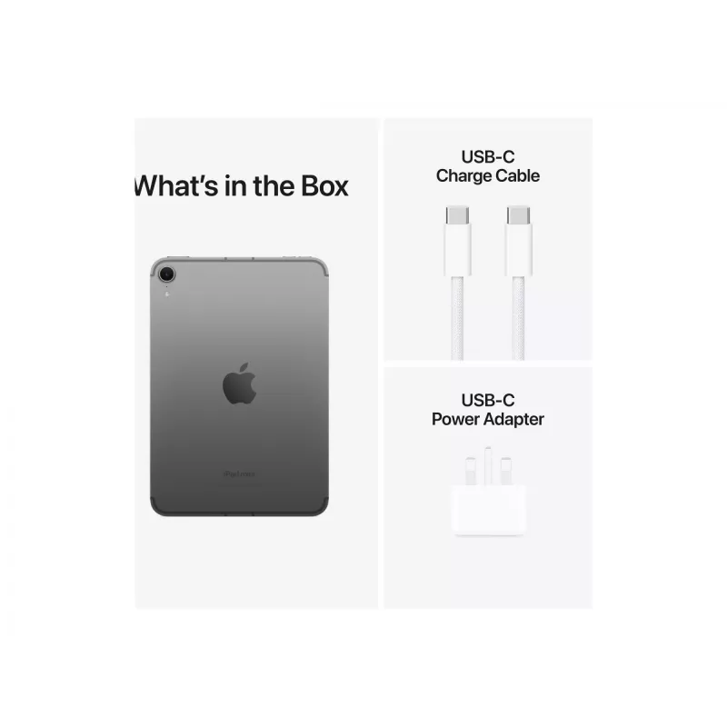 Apple iPad mini 5G TD-LTE & FDD-LTE 128 GB 21,1 cm (8,3) Wi-Fi 6E (802.11ax) iPadOS 18 Pelēks