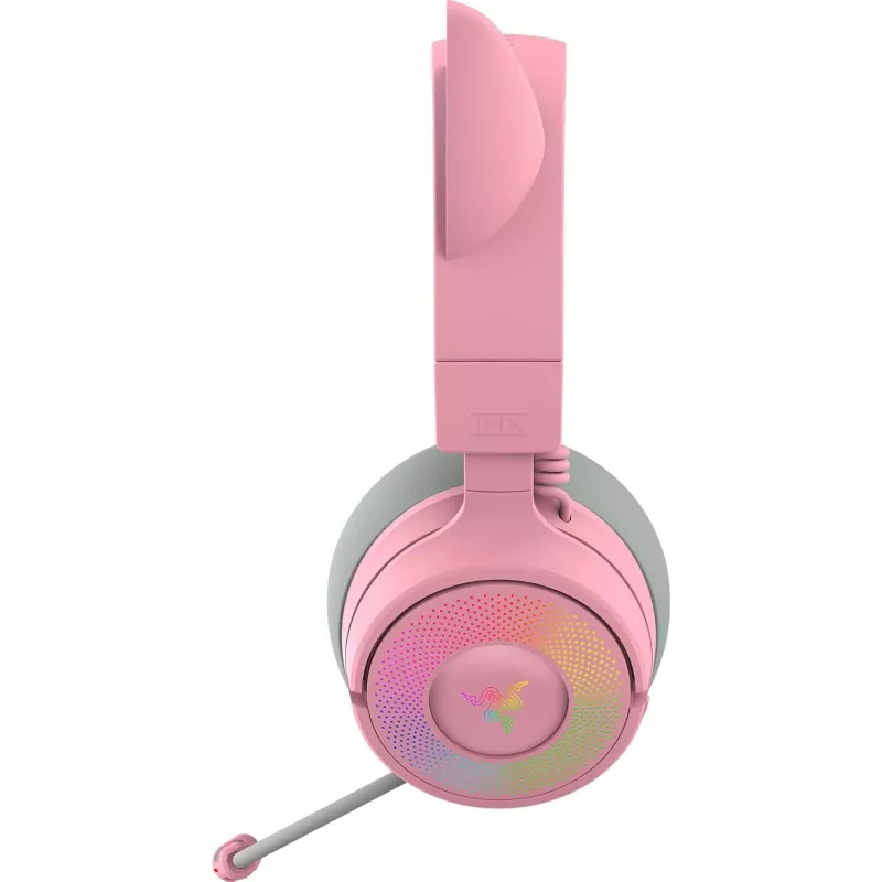 Razer Kraken Kitty V3 Pro - Quartz austiņas, vadu un bezvadu, galvas saite, spēlēm, USB Type-A, Bluetooth, rožu krāsa