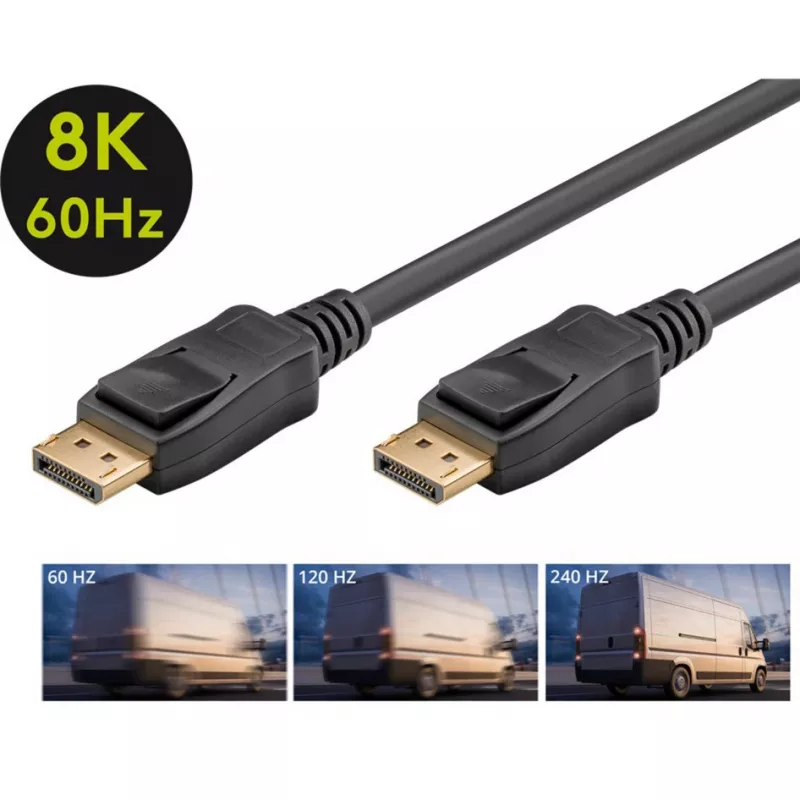 DisplayPort kabelis Goobay 74748 2 m melns