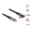USB kabelis DeLOCK 81131 1m USB C melns 40 Gbit/s