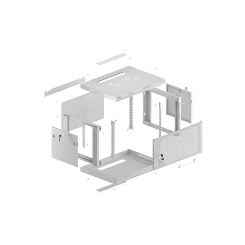 19 collu sienas skapja rāmis 12U 600x600 pelēks