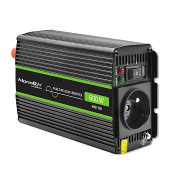 Qoltec Monolith strāvas adapteris Auto 600 W Melns