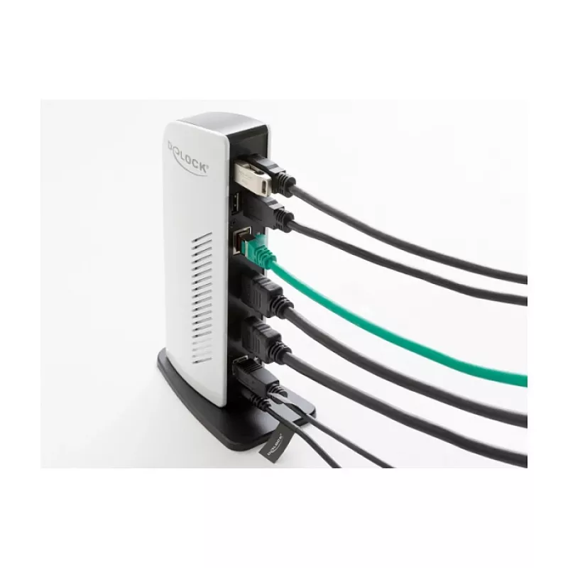 USB dokstacija DeLOCK 87771 Dual HDMI Full-HD USB 3.2 LAN audio
