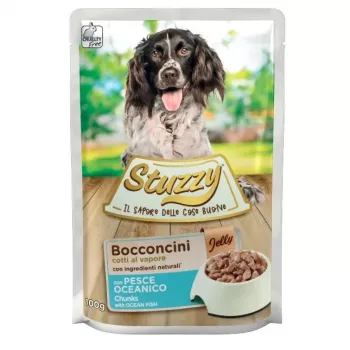 STUZZY Jūras zivis želejā - mitrā suņu barība - 100g