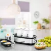 Olu vārāmais Rommelsbacher ER 600 — elektriskais olu katls, ietilpība 6 olas, 400 W, nerūsējošais tērauds, caurspīdīgs vāks