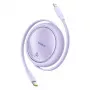 Baseus Free2Pull - 20 W USB-C uz Lightning izvelkams kabelis, 1 m (violets)