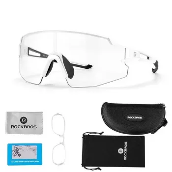 Rockbros 10172 UV400 baltas fotohromas velosipēdu brilles