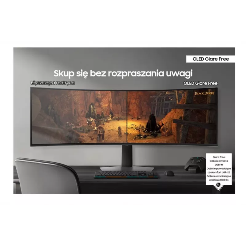 Monitors Samsung Odyssey G9 OLED 49 collu OLED 5120 x 1440