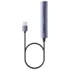 USB centrmezgls Unitek H1208CGY01 — 4 portu USB 3.0 (5 Gbps), atpakaļsaderīgs ar USB 2.0, alumīnija