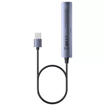 USB centrmezgls Unitek H1208CGY01 — 4 portu USB 3.0 (5 Gbps), atpakaļsaderīgs ar USB 2.0, alumīnija