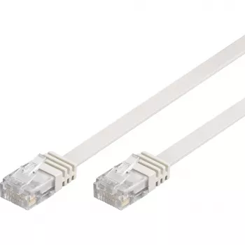 Wentronic Goobay CAT 5e plakanā komutācijas kabelis, U/UTP, balts, 1,5 m - CCA vara maisījums (95191)